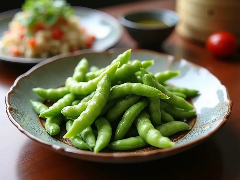 枝豆の栄養豊富な蒸し料理